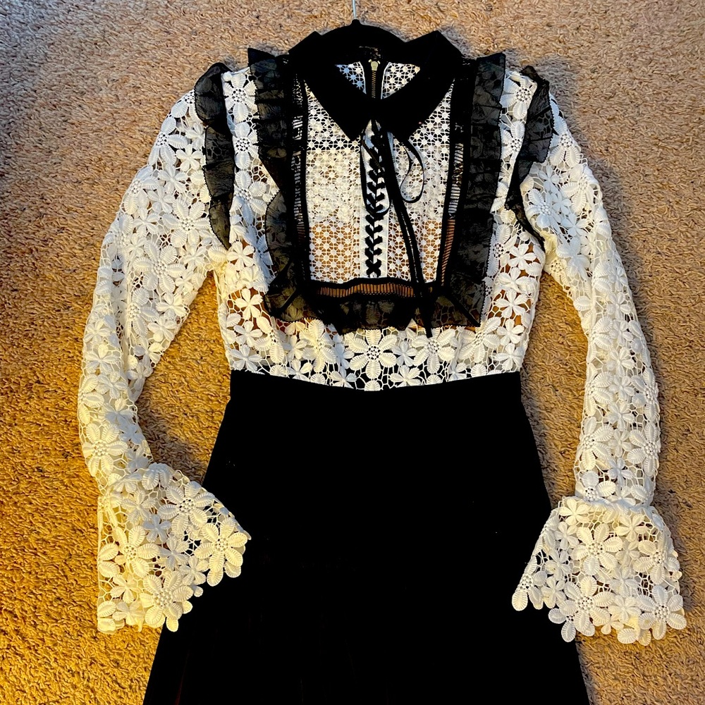 Self-Portrait black and white dress